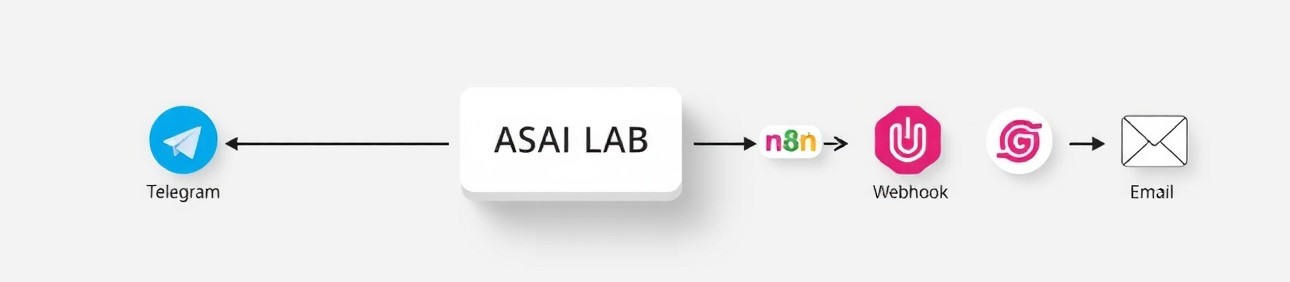 СХЕМА: ASAI LAB ↔️ Мессенджеры, CRM, API LAB